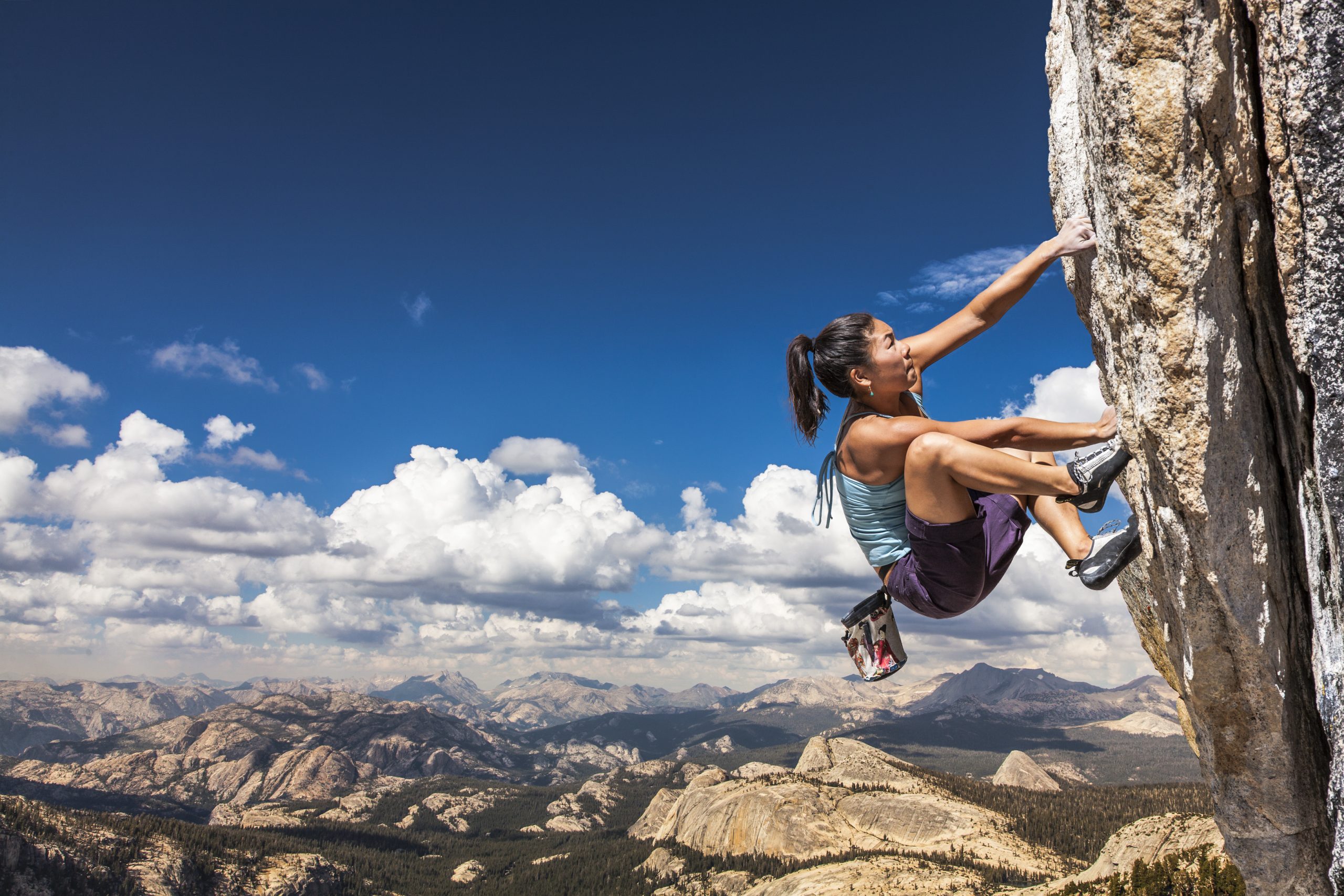 Woman Rock Climbing